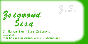 zsigmond sisa business card